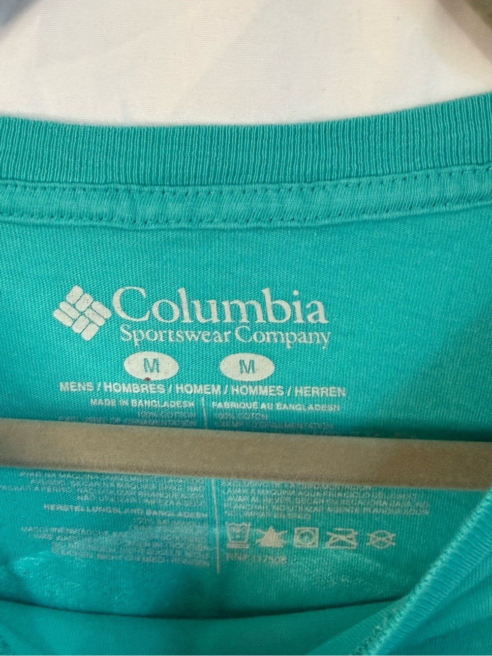 Columbia Teal Crew Neck Logo T-Shirt - Picture 3 of 5